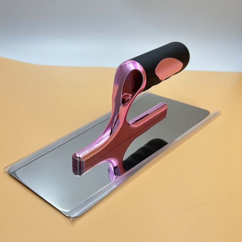 Pink 9 45inch Stainless Steel Drywall Trowel Putty Knife Mud Scraper Wall Finishing Painting Tool - Image 1