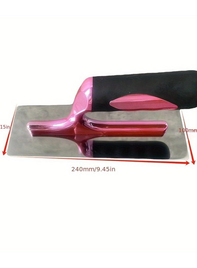 Pink 9 45inch Stainless Steel Drywall Trowel Putty Knife Mud Scraper Wall Finishing Painting Tool - Image 3