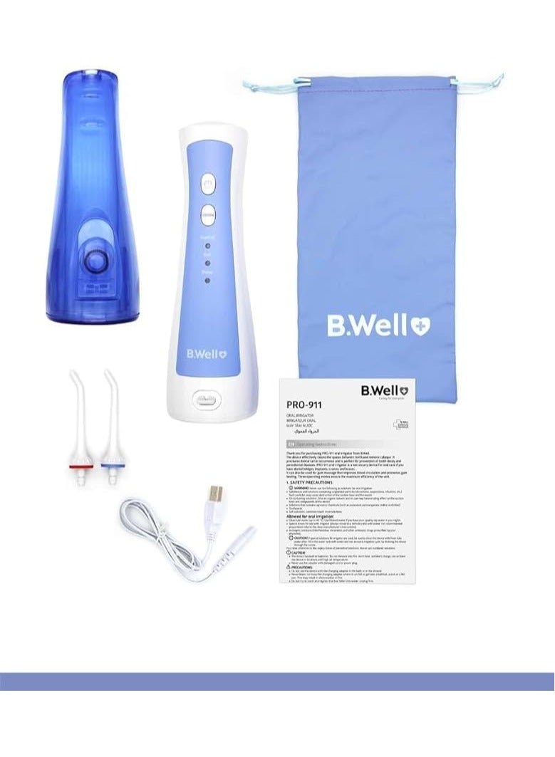 B.Well B.Well PRO-911 Portable Oral Irrigator – Compact, Rechargeable & Travel-Friendly - Image 4