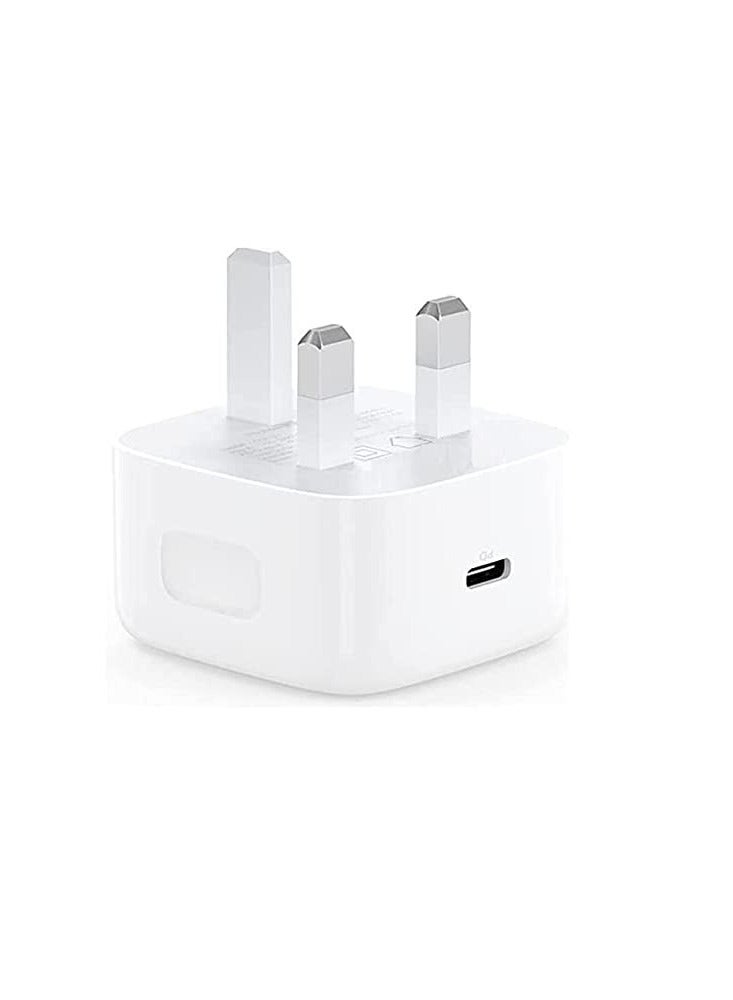 20W Type C Fast Charger Plug Pd Power Delivery Wall Adapter, White - Image 1