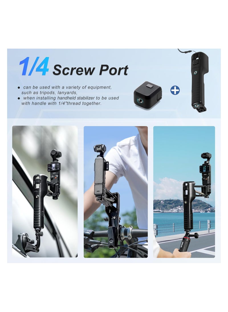 Excefore For OSMO Pocket 3 Handheld Stabilizer, Mini Z-Axis Anti-Shake Handle Grip Holder Storage Protective Case for DJI Osmo Pocket 3 Creator Combo Accessories for Camera Vlog Live Shooting Video - Image 3