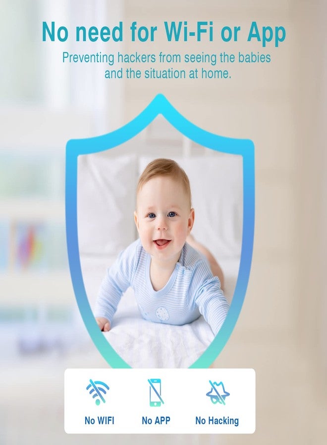JouSecu Baby Monitor with 2 Cameras, Video Baby Monitor, 4.3" LCD Split Screen,2-Way Audio, Crying Detection, Night Vision, Temperature Detection - Image 2
