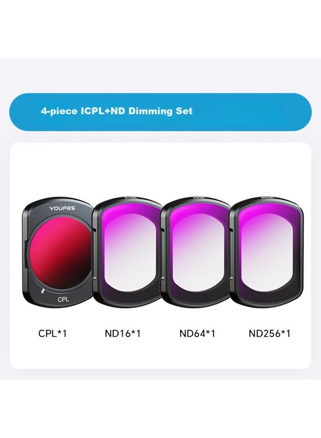 Youfes Magnetic Upgrade Dji Pocket 3 Filter Set Magnetic Dji Expansion Accessories Uv Protection Lens Cpl Polarizing Lens Black Soft 1/4 Soft Light Adjustable Nd Dimming Filter - Image 3
