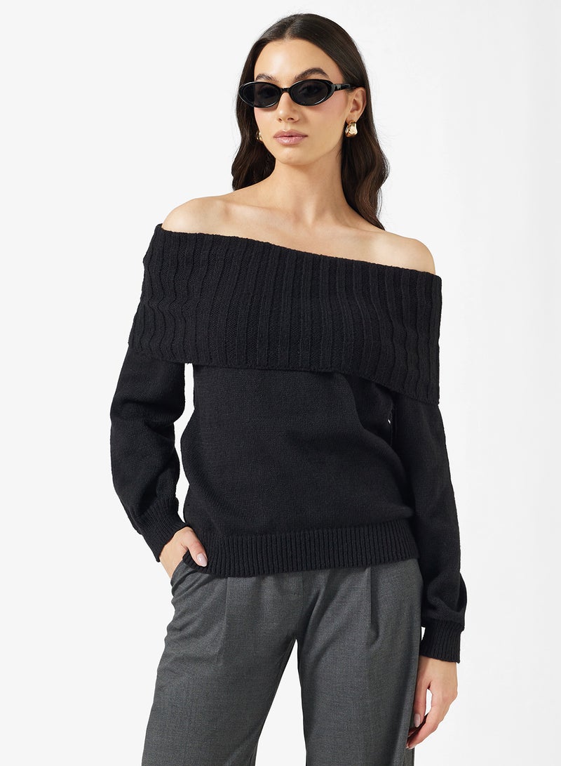 ELLA Off Shoulder Sweater - Image 1