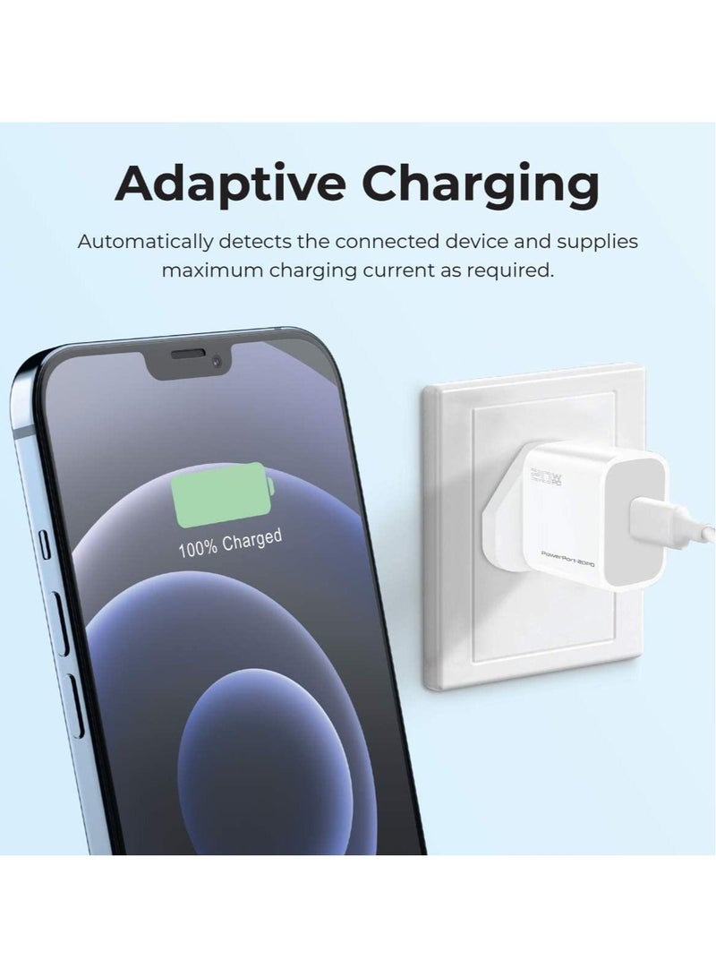 شاحن USB-C بقوة 20 واط مع تقنية Power Delivery، محول حائط سريع للغاية بحجم مضغوط مع USB-C Power Delivery لجهاز iPhone 12/12 Mini/12 Pro/12 Pro Max، iPad Pro - Image 5