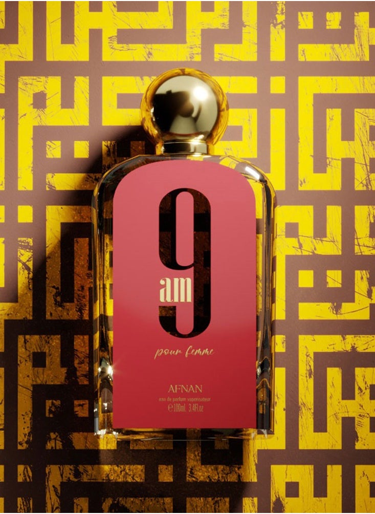 Afnan 9 AM Pour Femme Eau De Parfum for Women, 100 ML  - Image 5