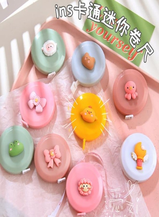 Junfamilee Elephants 60In/150cm Double Sided Tape Measure Cute Cartoon Animal Plastic Retractable Tape Measure Portable Measuring Tools Body Soft Measuring Tapes Tailor Sewing Measuring Tape Measure (3H045) - Image 2