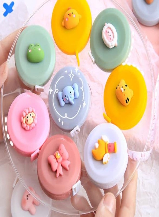 Junfamilee Elephants 60In/150cm Double Sided Tape Measure Cute Cartoon Animal Plastic Retractable Tape Measure Portable Measuring Tools Body Soft Measuring Tapes Tailor Sewing Measuring Tape Measure (3H045) - Image 4
