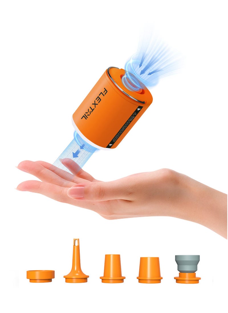 FLEXTAIL Electric Air Pump with Camping Lantern, Tiny Pump Air Pump for Inflatables Rechargeable Air Mattress Pump  - Image 1