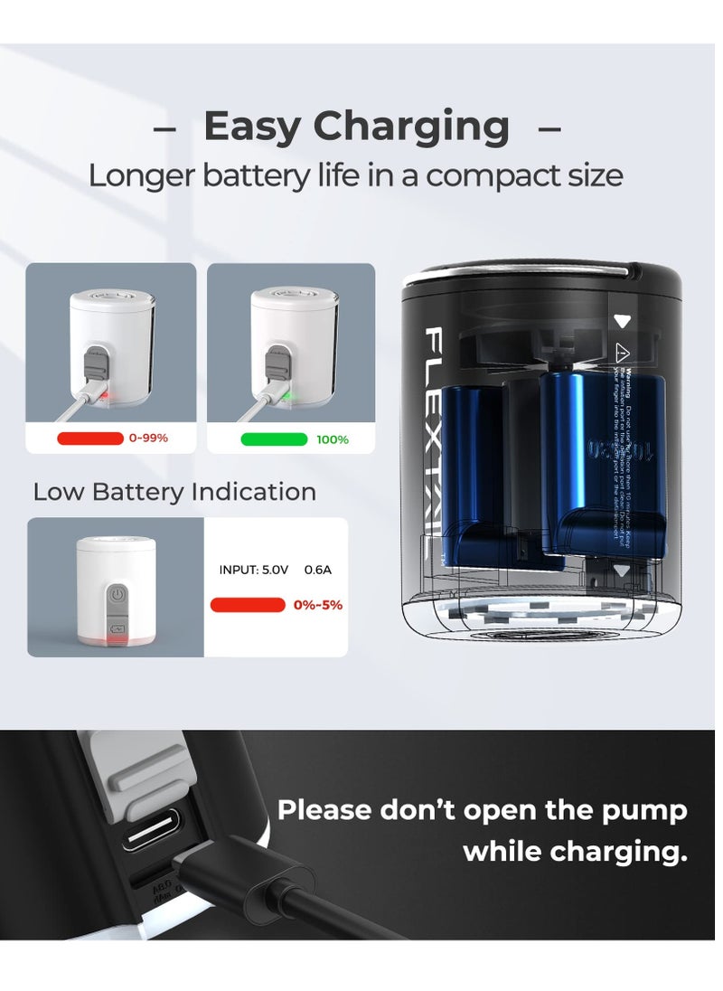 FLEXTAIL Electric Air Pump with Camping Lantern, Tiny Pump Air Pump for Inflatables Rechargeable Air Mattress Pump  - Image 3