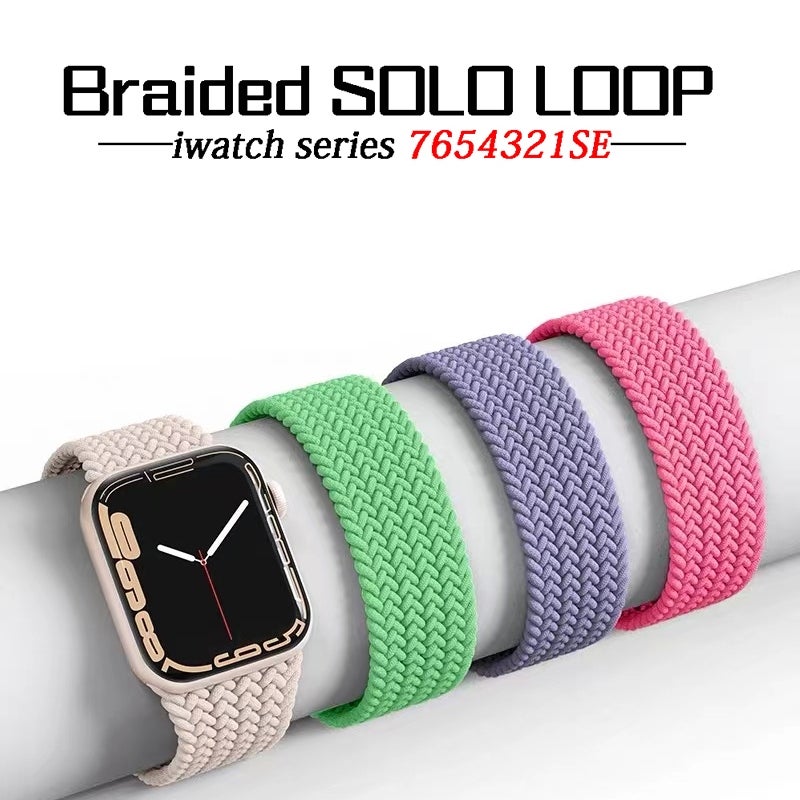 erorex Nylon Single-Turn Braided Watch Band For Apple Watch Ultra 49Mm&Watch Ultra 2 49Mm / Series 9&8&7 45Mm / Se 3&Se 2&6&Se&5&4 44Mm / 3&2&1 42Mm, Length:145Mm(Camouflage) - Image 4