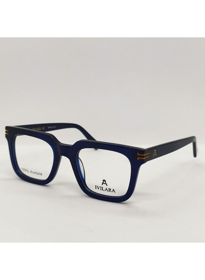 IVILARA QM22017_C3 High-End Acetate Uni-Sex Eyeglasses (Blue) - Image 2