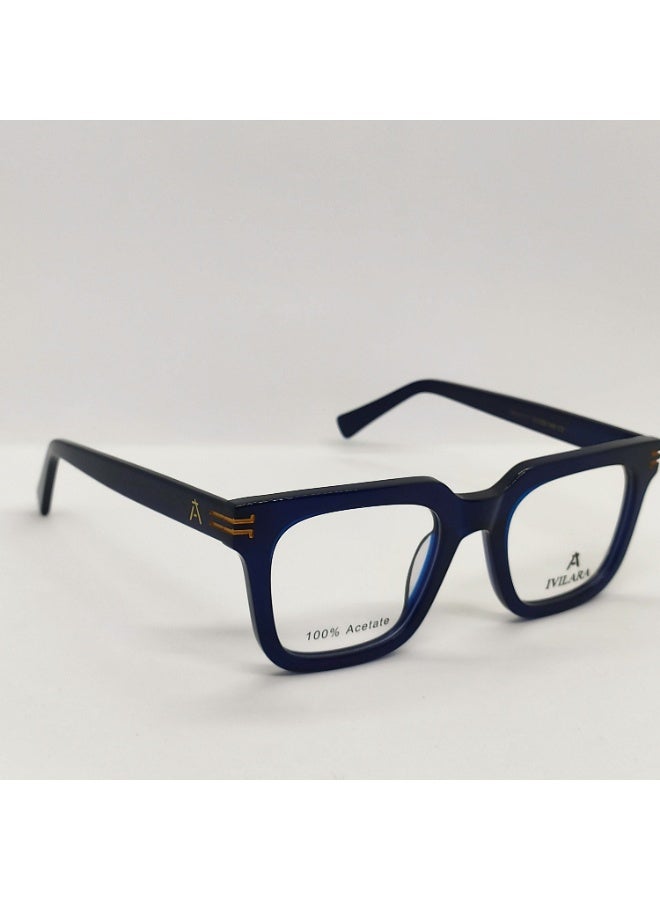 IVILARA QM22017_C3 High-End Acetate Uni-Sex Eyeglasses (Blue) - Image 4