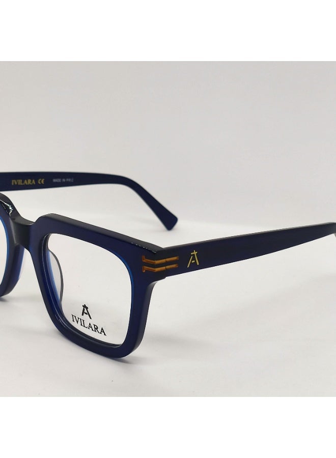 IVILARA QM22017_C3 High-End Acetate Uni-Sex Eyeglasses (Blue) - Image 5