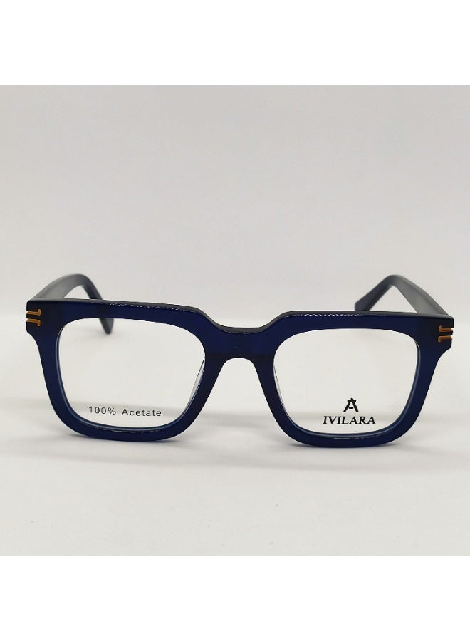 IVILARA QM22017_C3 High-End Acetate Uni-Sex Eyeglasses (Blue) - Image 3