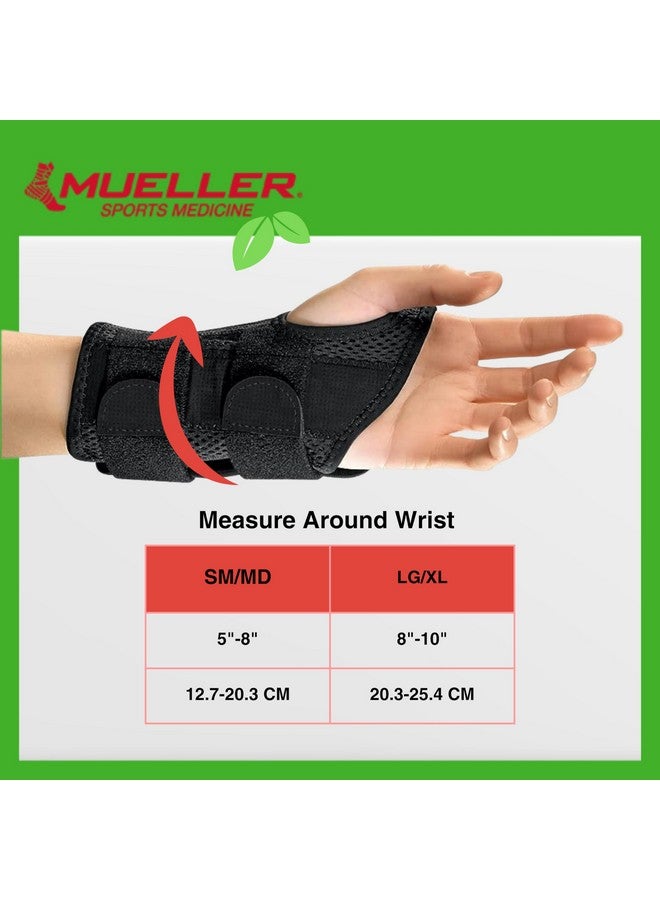 MUELLER Sports Medicine Green Fitted Wrist Brace, Wrist Pain Relief Support for Men and Women, Ideal for Carpal Tunnel, Tendinitis, Arthritis, Left Hand, Black, Large/X-Large - Image 1