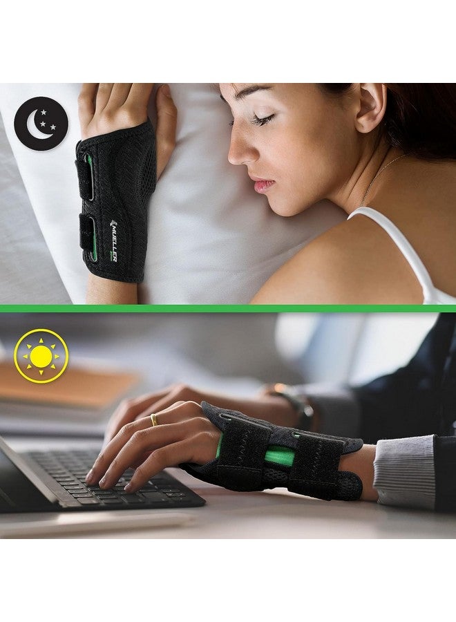 MUELLER Sports Medicine Green Fitted Wrist Brace, Wrist Pain Relief Support for Men and Women, Ideal for Carpal Tunnel, Tendinitis, Arthritis, Left Hand, Black, Large/X-Large - Image 4