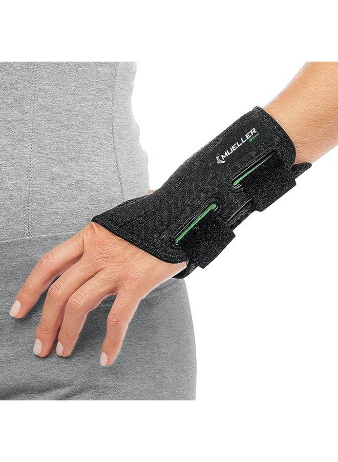 MUELLER Sports Medicine Green Fitted Wrist Brace, Wrist Pain Relief Support for Men and Women, Ideal for Carpal Tunnel, Tendinitis, Arthritis, Left Hand, Black, Large/X-Large - Image 2