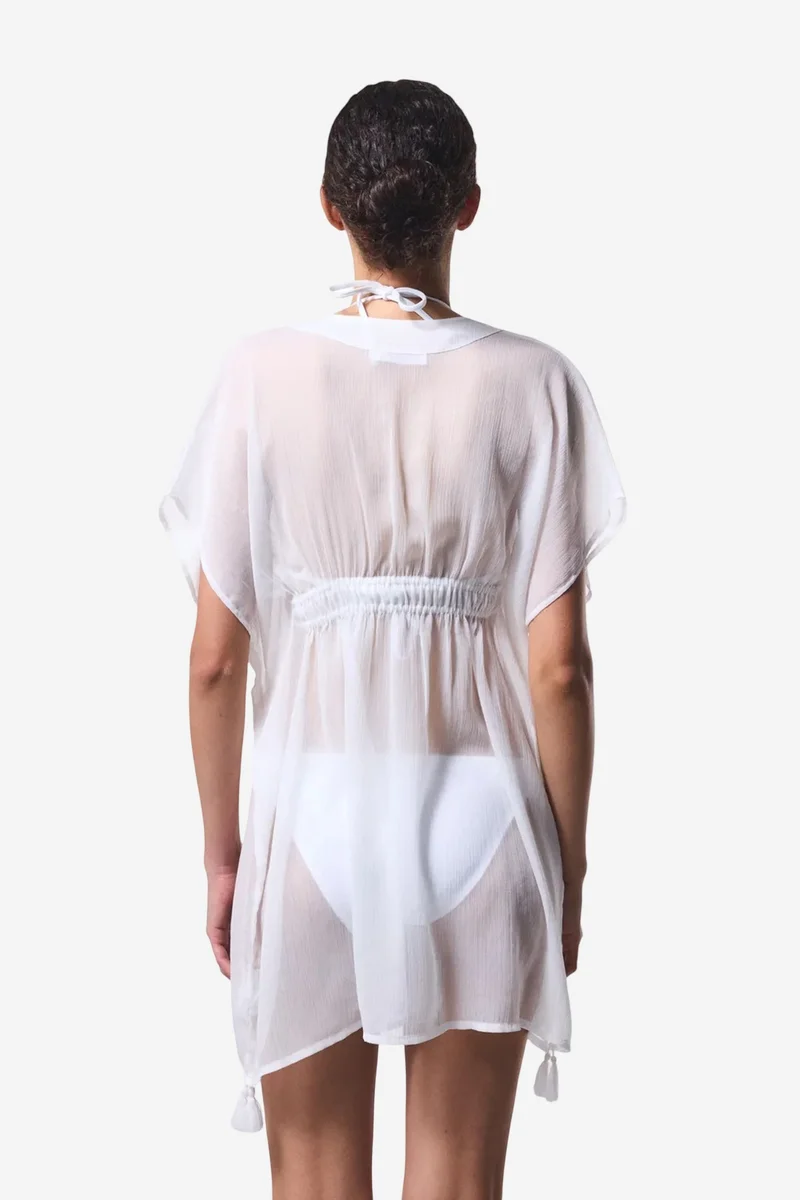 بنتي PENTI Basic Chiffon V-Neck Mini Kaftan