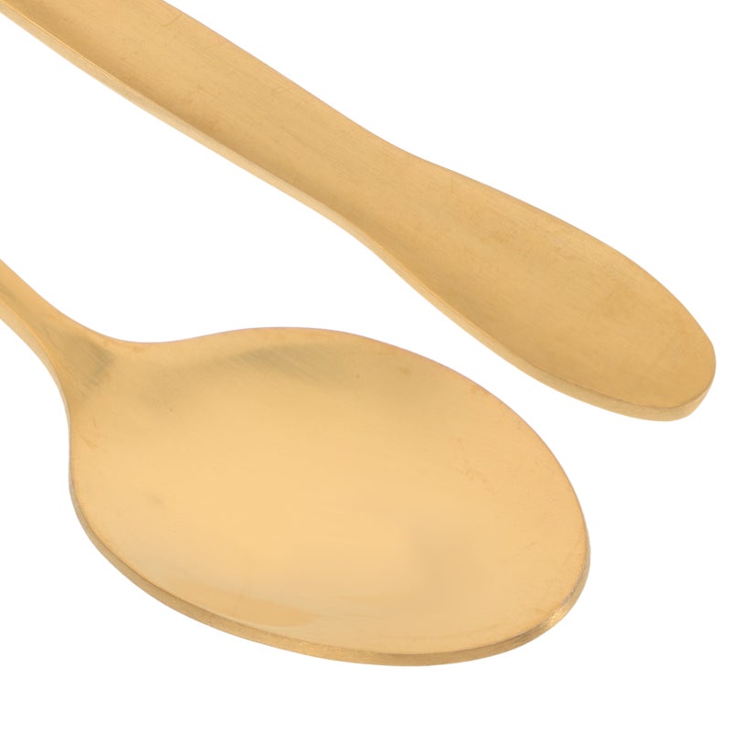 12 pcs Handle Stainless Steel Soup Spoons Set Coffee Stirring Spoons Teaspoon Kitchen Utensils Flatware For Dining Hot Pot Condiment Sauce Serving Accessories - Image 2