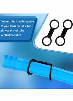 SYOSI Snorkel Clip Diving Universal, Silicone Clip Diving Snorkel Bracket Plastic Clip, Mask Snorkel Clip Diving Accessories Snorkeling Equipment (12 Pcs, Black)  - Image 3