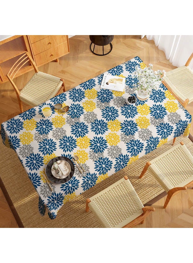 Intex Curtains House Linen Velvet Floral Tablecloth - Textured Fabric For Dining, Special Occasions & Home Decor – Ultra-Soft, Wrinkle-Resistant - 1 Piece - Image 2