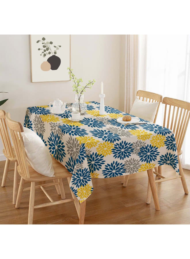 Intex Curtains House Linen Velvet Floral Tablecloth - Textured Fabric For Dining, Special Occasions & Home Decor – Ultra-Soft, Wrinkle-Resistant - 1 Piece - Image 1