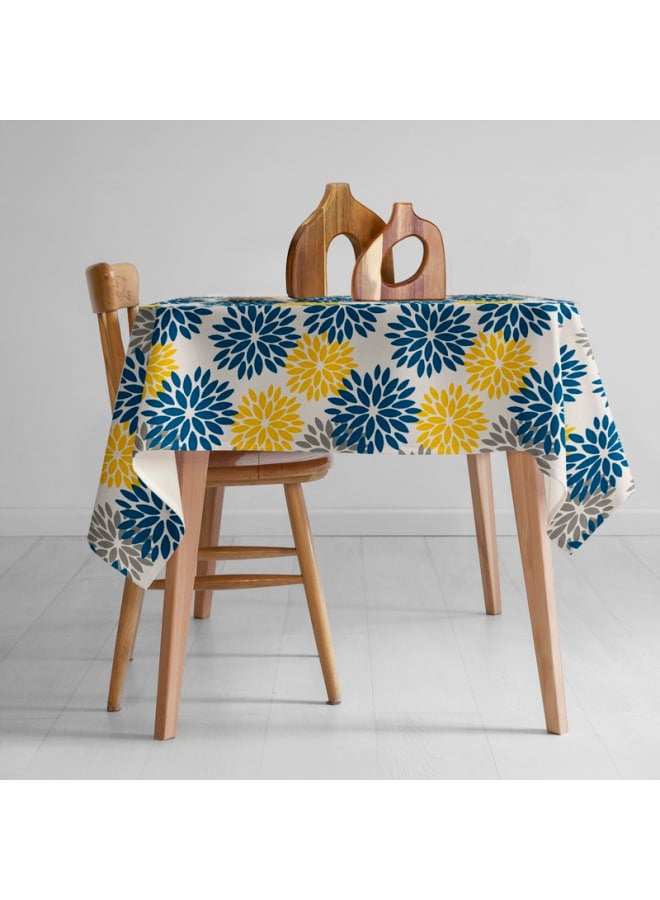 Intex Curtains House Linen Velvet Floral Tablecloth - Textured Fabric For Dining, Special Occasions & Home Decor – Ultra-Soft, Wrinkle-Resistant - 1 Piece - Image 4
