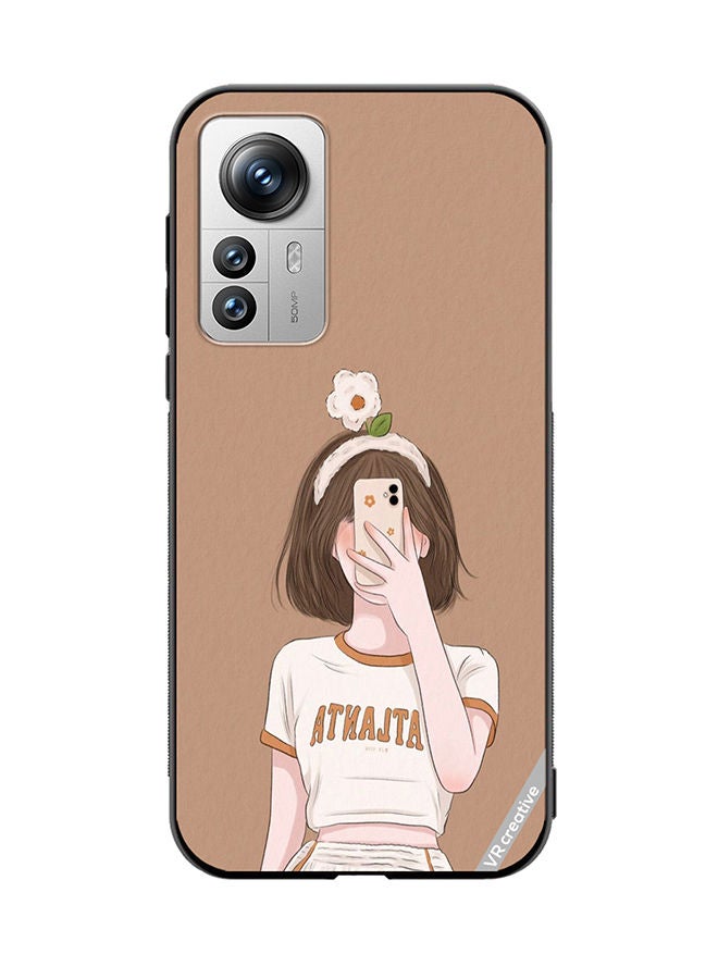 VR CREATIVE Protective Case Cover For Xiaomi 12X Flower On Head Design Multicolour - Image 1
