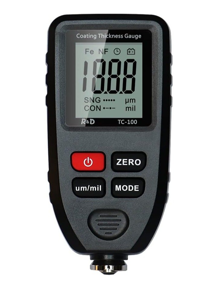 R&D TC100 Car Paint Coating Thickness Gauge Meter Handheld 0-1300um for Both Steel and Aluminum Base Metal,Check The Car’s Original Coating Auto Car Paint Meter - Image 1