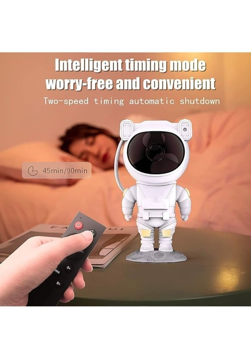 جهاز عرض النجوم الليلي على شكل رائد فضاء مع ريموت تحكم عن بعد وتصميم قابل للتعديل 360 درجة ضوء ليلي لسديم مجرة رائد فضاء للاطفال والبالغين لغرفة نوم الاطفال وغرفة الحفلات الالعاب، أبيض - Image 5