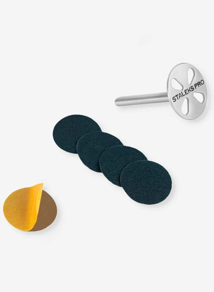 STALEKS Pedicure disc Pododisc Staleks Pro S and set of disposable file 180 grit 5 pc (15 mm) - Image 4