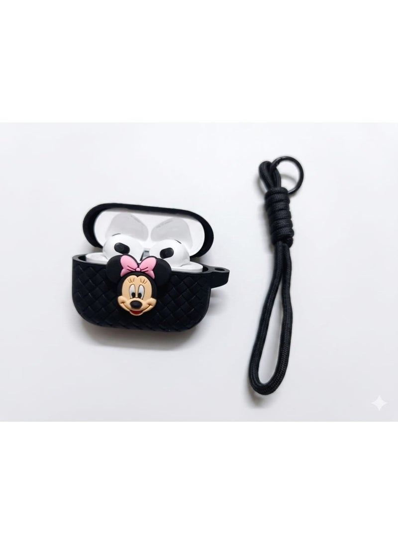 Minnie Mouse Protective silicone case for AirPods Pro 2 with a hanging loop - Image 1