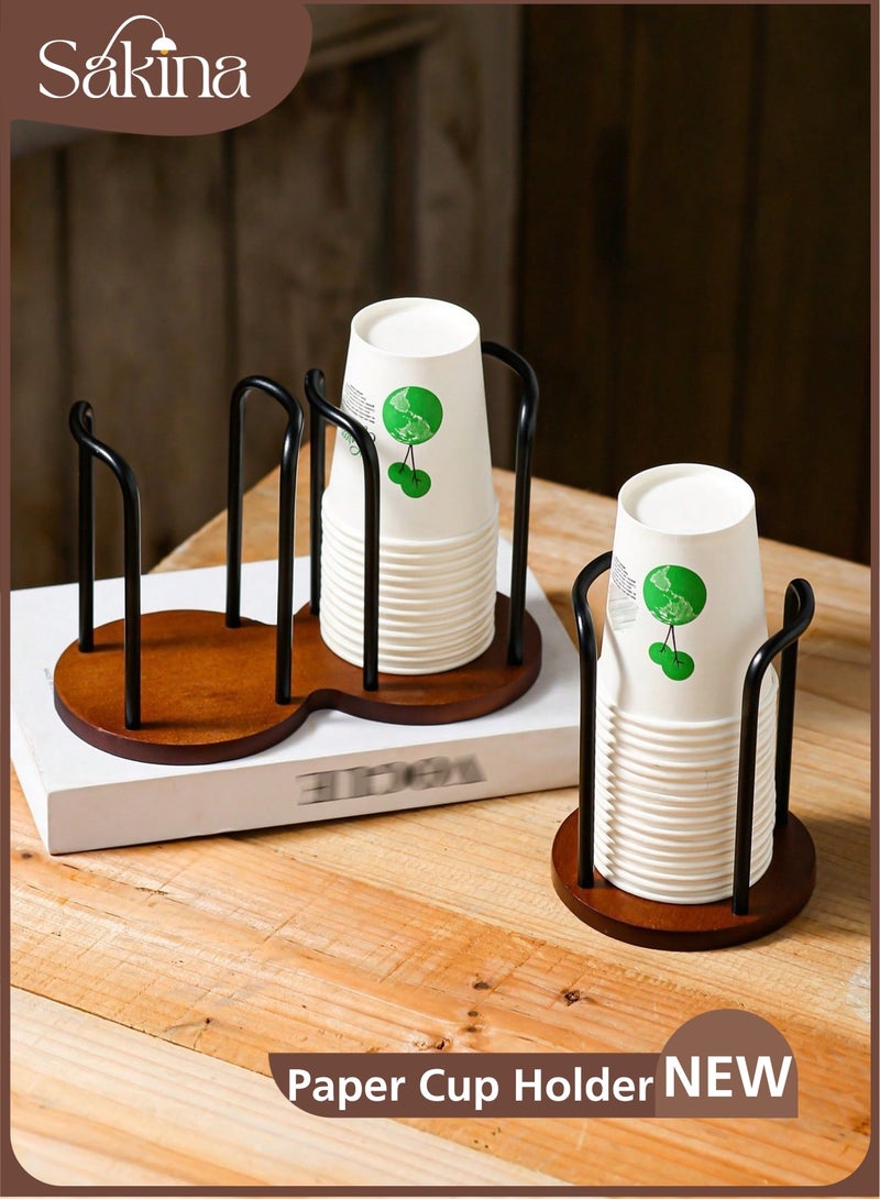 Sakina Paper Cup Holder, Disposable Cup and Lid Organizer, Coffee Cup Dispenser ,Paper Cup Organizer for Coffee Station, Milk Tea Shop, Restaurant, Office - Image 1
