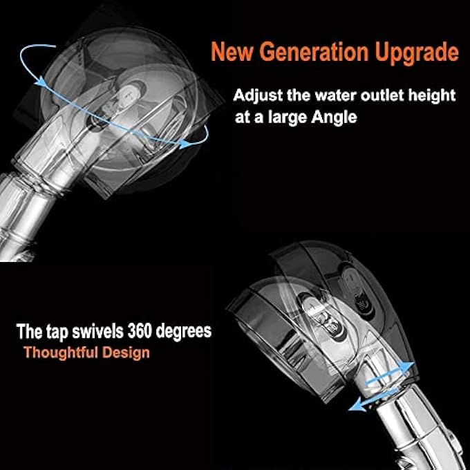 Handheld Shower Head with Filter High Pressure Shower Set with 3 Adjustable Modes 70 Water Saving OneClick ONOFF Leakproof Design 2022 Updated Version Silver - Image 5
