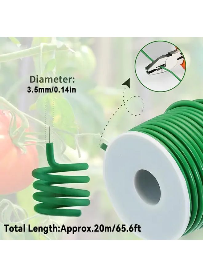 Green Soft TPR Plant Tying Rope Flexible Plastic Twine for Vine Support and Binding - Image 3