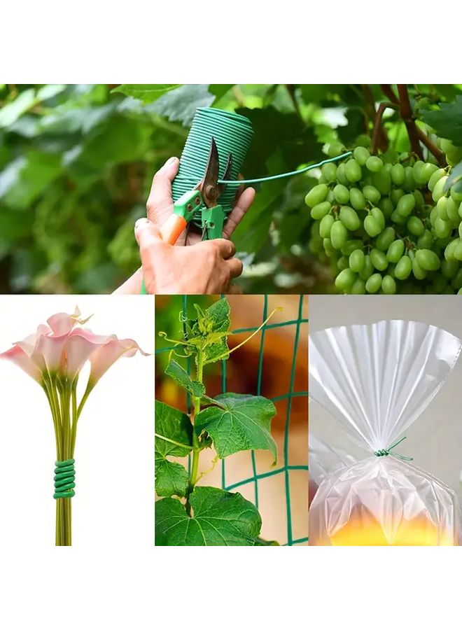 Green Soft TPR Plant Tying Rope Flexible Plastic Twine for Vine Support and Binding - Image 4