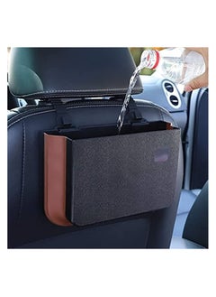 Excefore Waterproof Car Back Seat Garbage Bag with Clip,Hanging Car Trash Can, Collapsible Portable Small Car Organizer Holder Storage Pockets Container, Mini Trash Bin for Front Back Seat Accessories  - Image 1