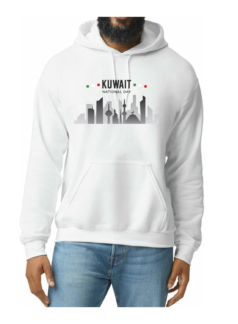 Kuwait Skyline Hoodie - Soft Cotton Pullover - Casual Fashion Hoodie for Men and Women - Long Sleeve with Drawstring and Pockets - Perfect for Travel
