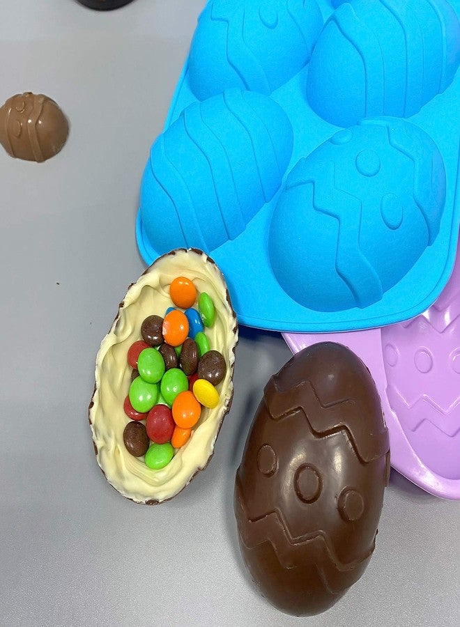 Mauts-inus Easter Egg Chocolate Molds, Silicone, Large & Small, 5 Patterns, DIY Chocolate Eggs & Cakes - Image 4