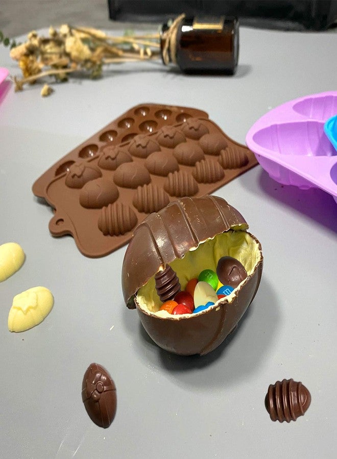 Mauts-inus Easter Egg Chocolate Molds, Silicone, Large & Small, 5 Patterns, DIY Chocolate Eggs & Cakes - Image 5