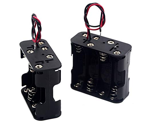 LampVPath (Pack of 2 8 AA Battery Holder, 12v AA Battery Holder, 8 AA Battery Holder with Leads-Double Layers Battery Holder(Each Layer Loads Four aa Batteries) - Image 2