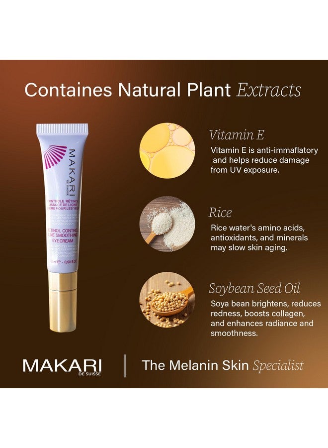 MAKARI Retinol Eye Cream - Collagen Boosting Formula for Fine Lines & Wrinkles | Rice Water, Soybean Seed Oil, Vitamin E | Reduce Puffiness, Firm Skin - Image 4