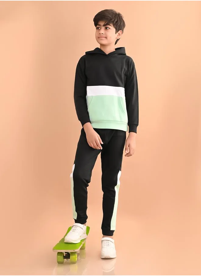 LILPICKS Color Block Hoodie & Joggers Set by Styli