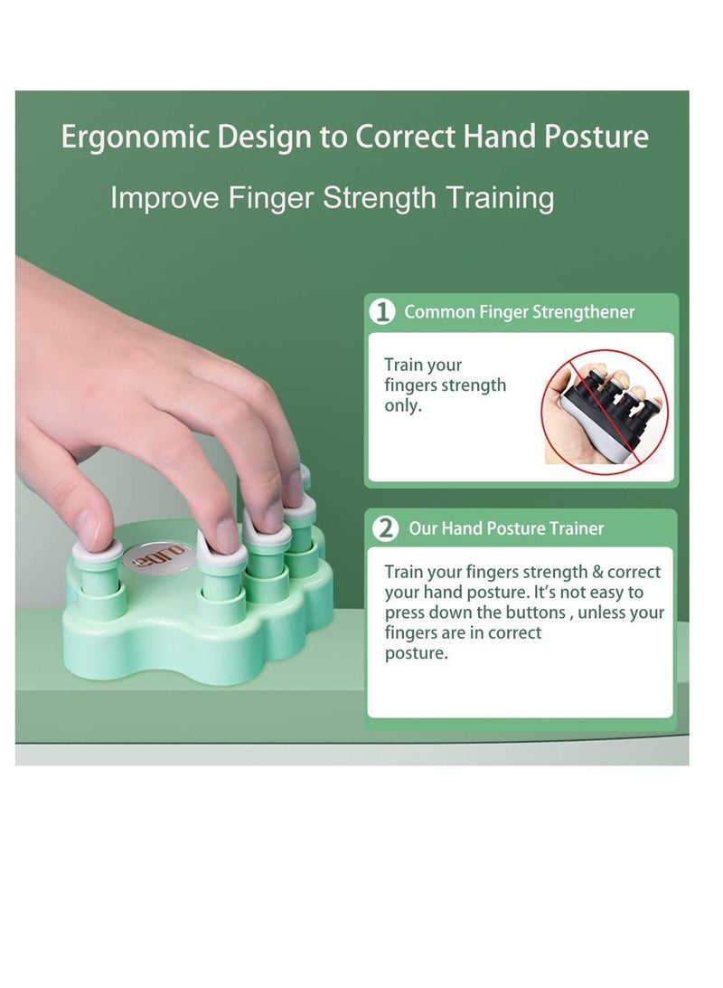 Y&D 2 PCS Finger Exerciser, Hand Grip Strengthener, Stretcher, Force Span Practing Trainer Tool, Suitable for Guitar Bass Piano Training - Image 2