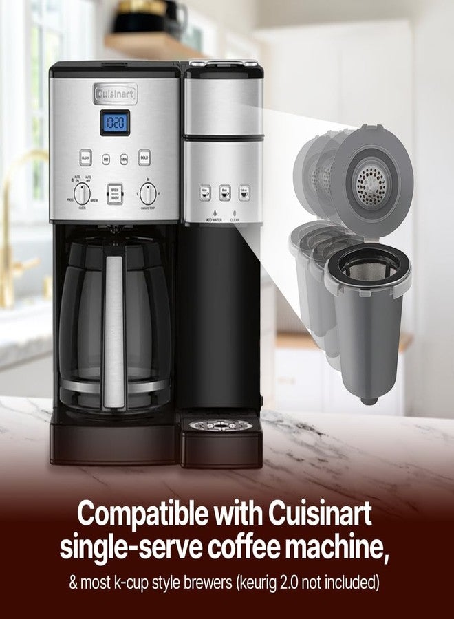BRENSTEN Reusable Filter Cups for Cuisinart Coffee Makers, Compatible with Cuisinart #SS-RFC HomeBarista - Premium Refillable Cups for Cuisinart Single Serve Coffee Machines (1 Pack with 1 Mesh Filter) - Image 3