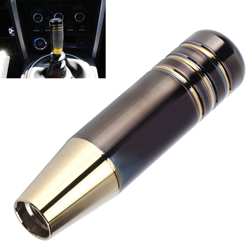Burnt Blue Gold Gear Shift Knob, Aluminium Alloy, 13cm Universal Auto Parts - Unique Color, Comfortable Touch, Easy Installation for Cars - Image 4