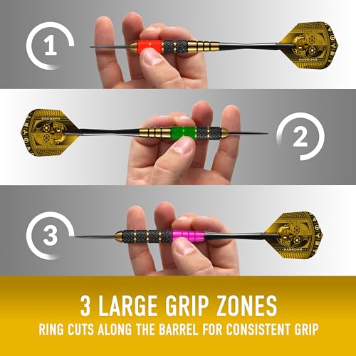 Harrows Voodoo Darts, Steel Tip Darts Set, Includes Speedline Shafts, Marathon Gold Dart Flights, Available in Sizes 19g, 21g, 23g, 25g & 27g (23, Grams) - Image 3