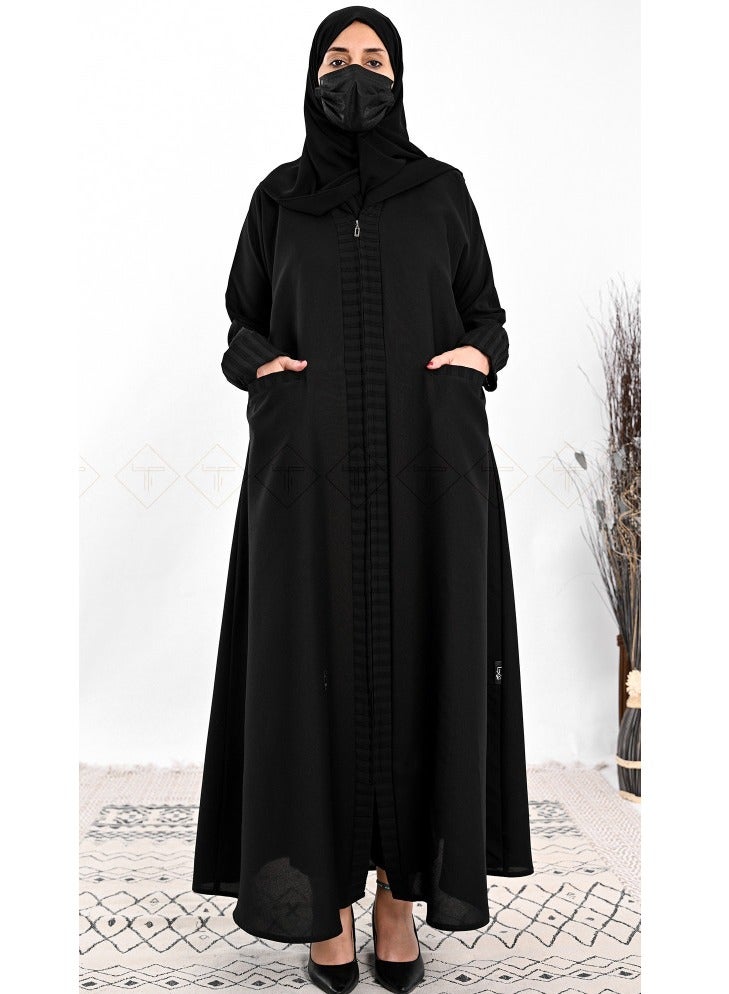 توجا عباية نصف كلوش بجيوب للدوام - Image 1