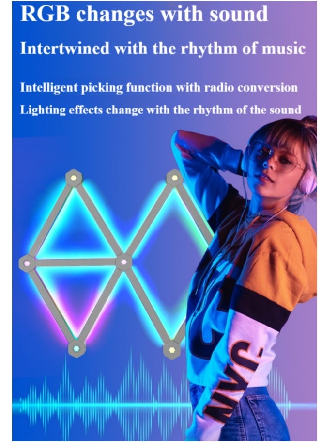 Healife 9 LED Light Cord Smart WiFi LED Wall Light Cord, 16M+ Color LED Dimmable Music Sync Game Room, Bedroom  - Image 2